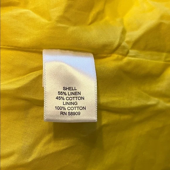 NWT Chelsea & Violet Linen Cotton Blend Puff Sleeve Tie V-Neck A-Line - Picture 15 of 15